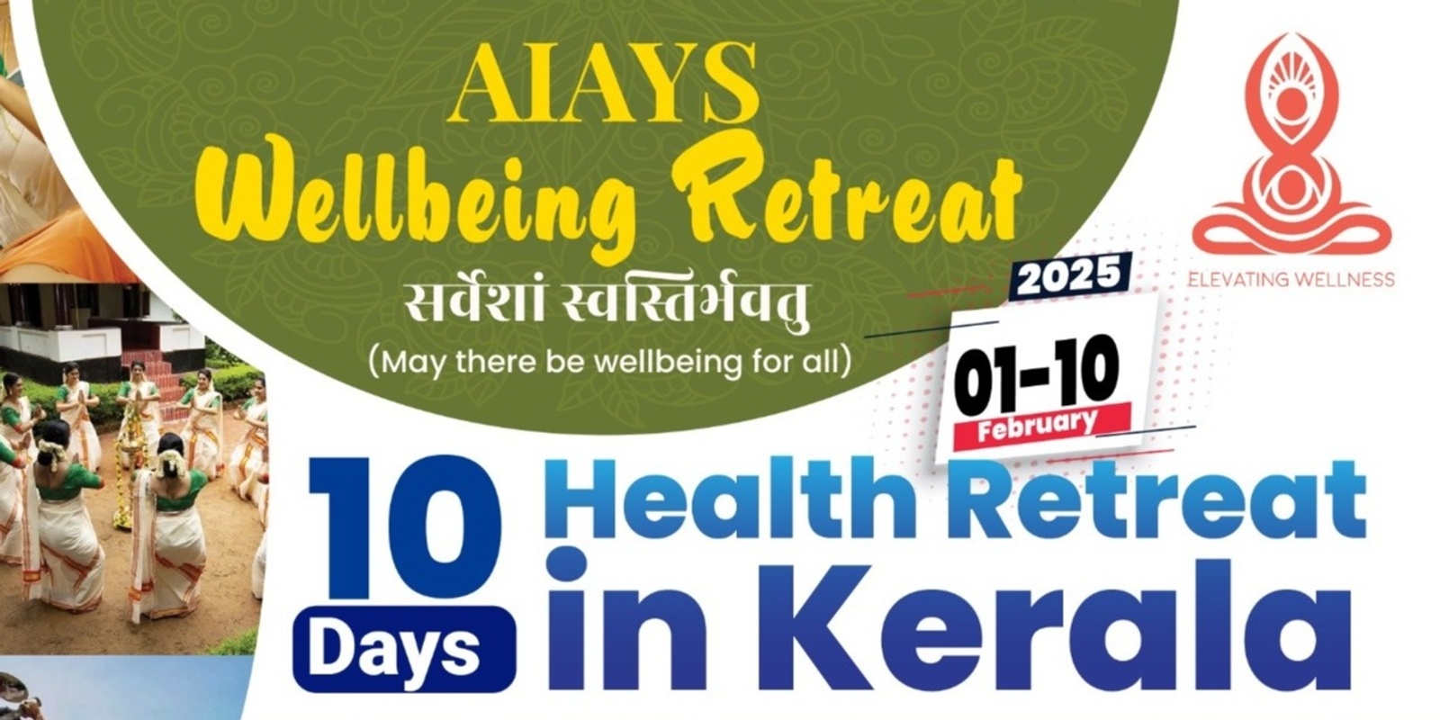 Banner image for AIAYS Wellbeing Retreat for 10 days in Kerala, India 1 - 10 Feb 2025