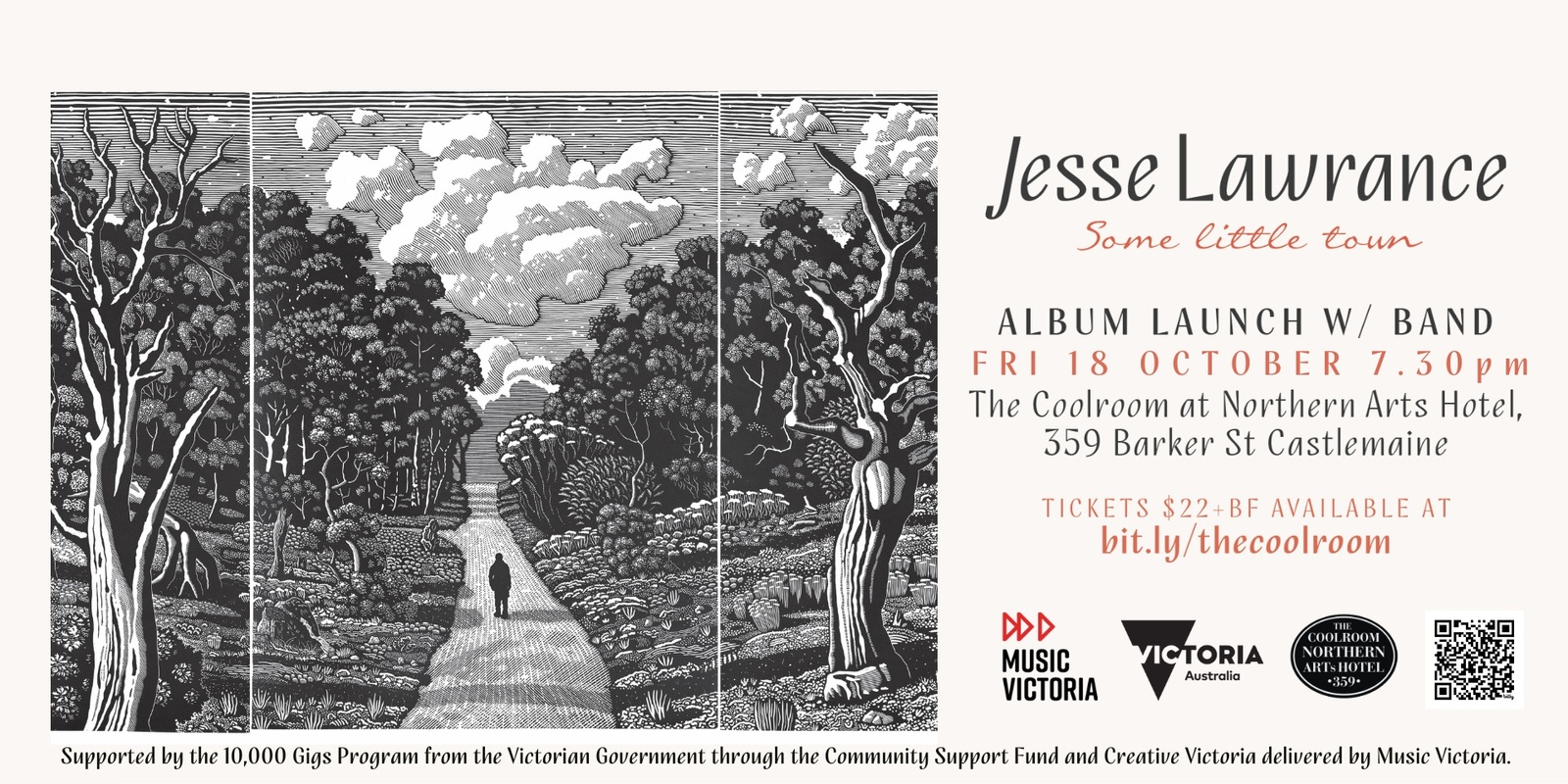 Banner image for Jesse Lawrance Album Launch 'Some Little Town' with band