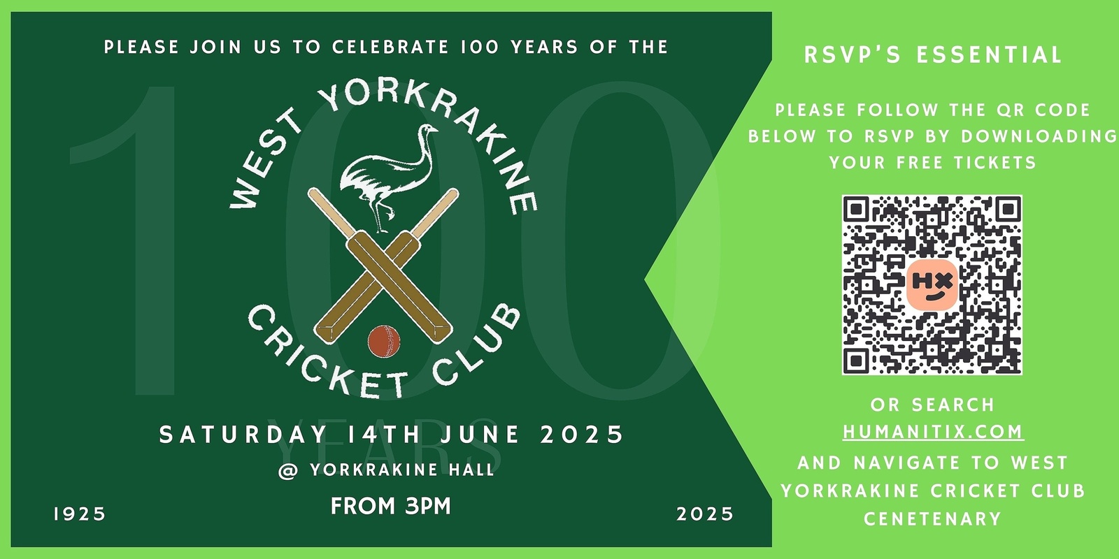 Banner image for West Yorkrakine Cricket Club Centenary