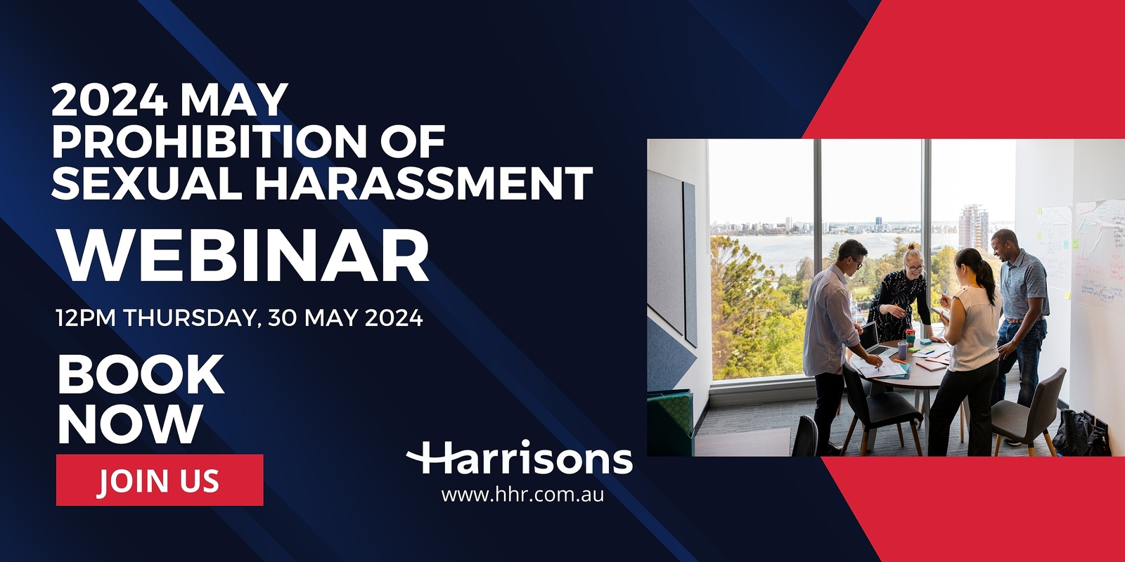 Banner image for Harrisons May Webinar - Prohibition of Sexual Harassment