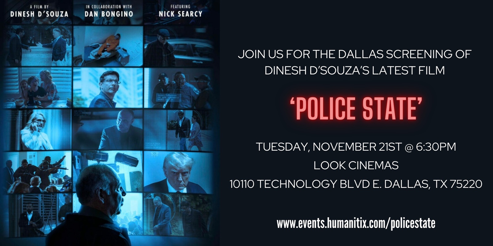 Banner image for The Dallas Screening of Dinesh D'Souza's Latest Film: 'Police State'