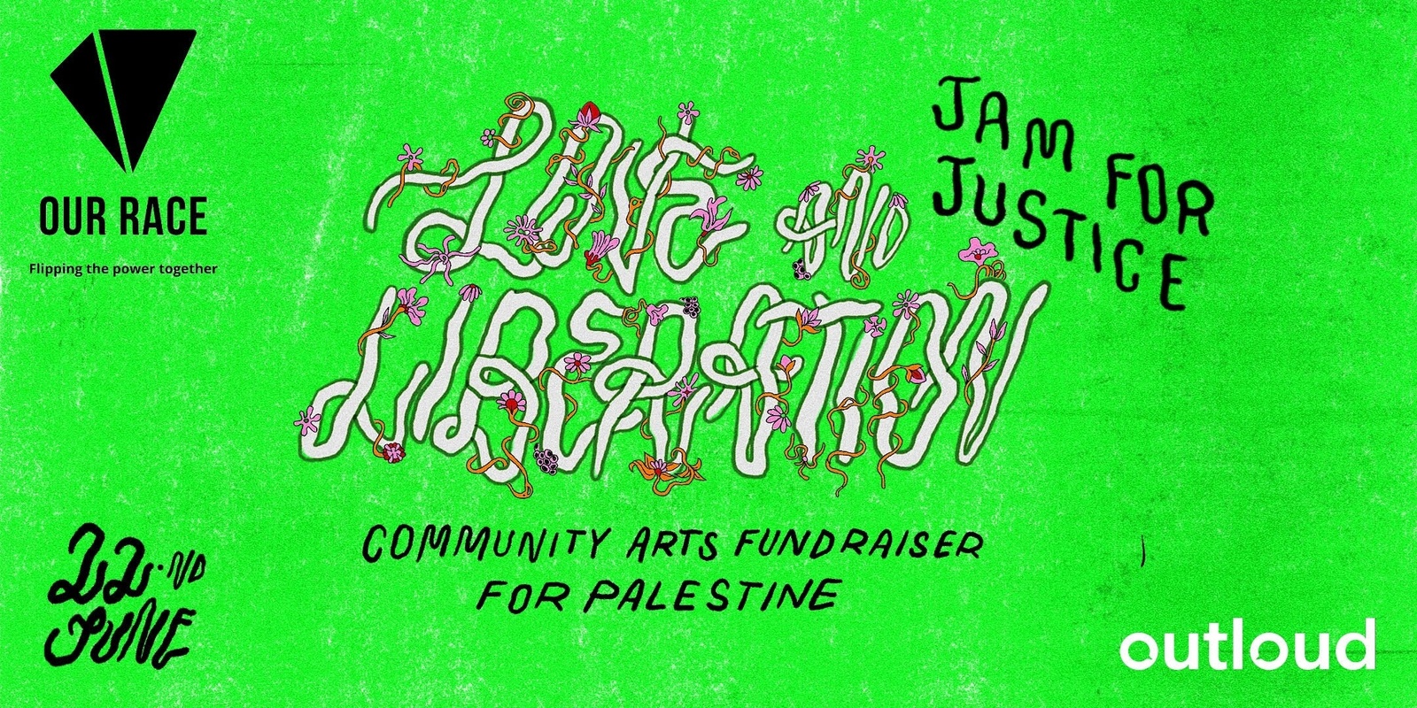 Banner image for JAM FOR JUSTICE: Love & Liberation A Community Arts Fundraiser for Palestine 
