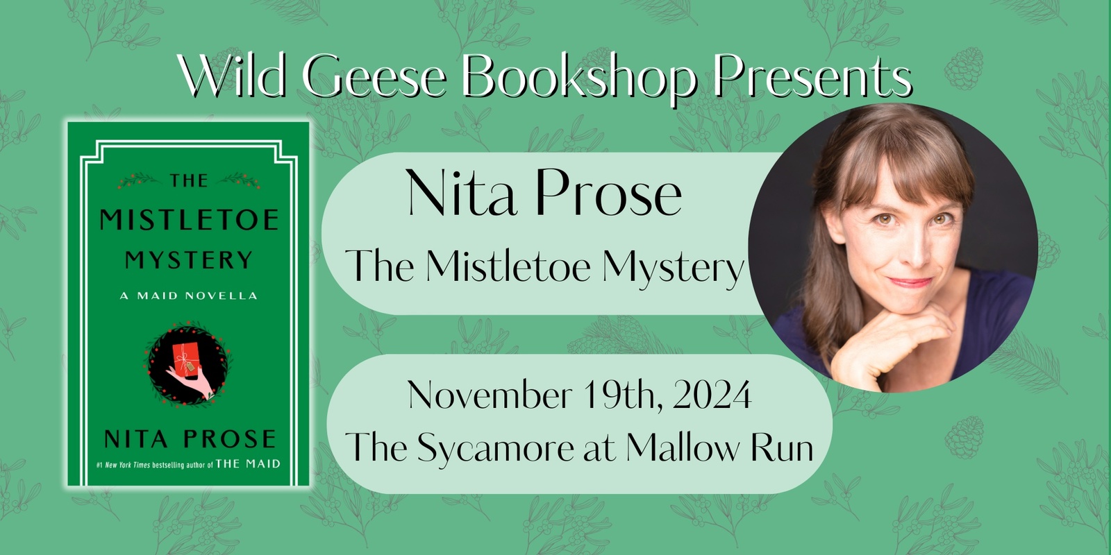 Banner image for Nita Prose at The Sycamore at Mallow Run