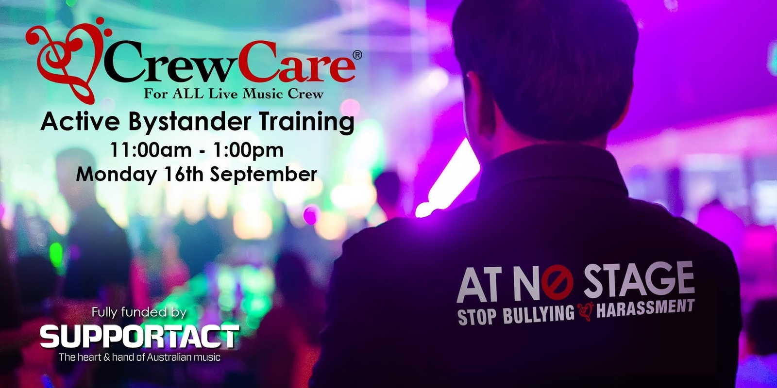 Banner image for Active Bystander Training -  CrewCare x Support Act