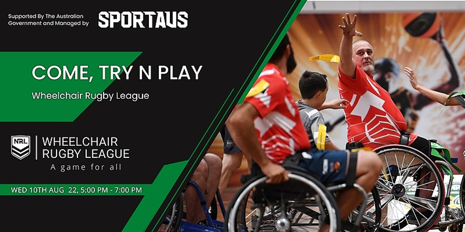 Banner image for Come, Try & Play Wheelchair Rugby League - Tamworth