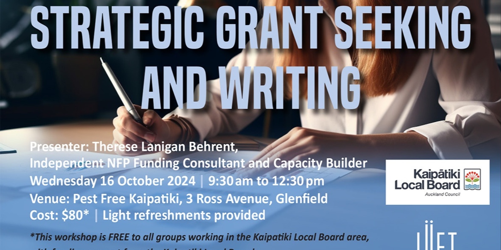 Banner image for Strategic Grant Seeking and Writing in-person workshop in Glenfield