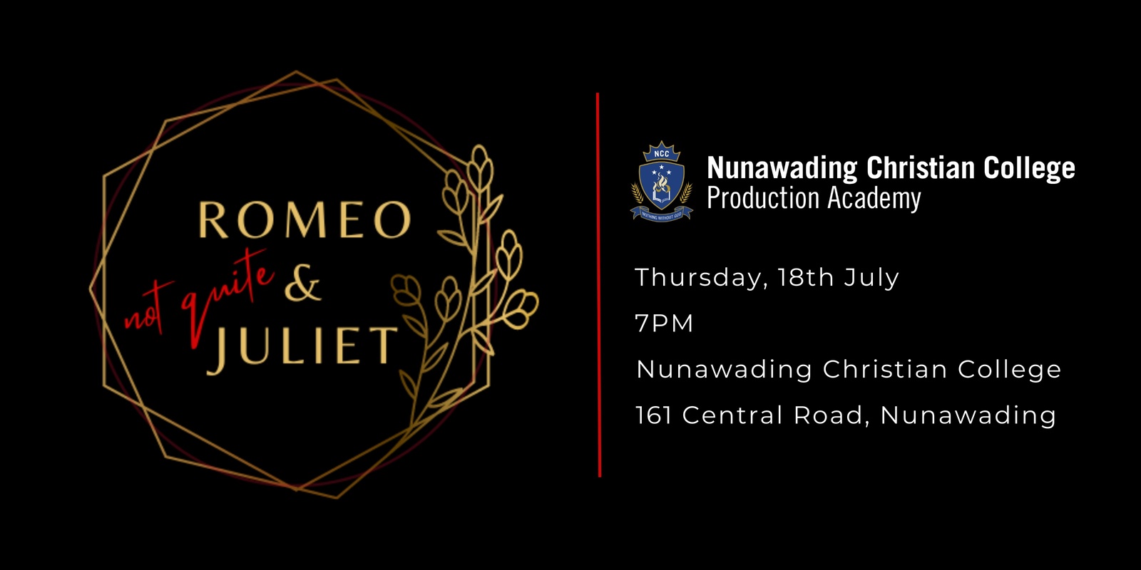 Banner image for NCC Production: Not Quite Romeo & Juliet