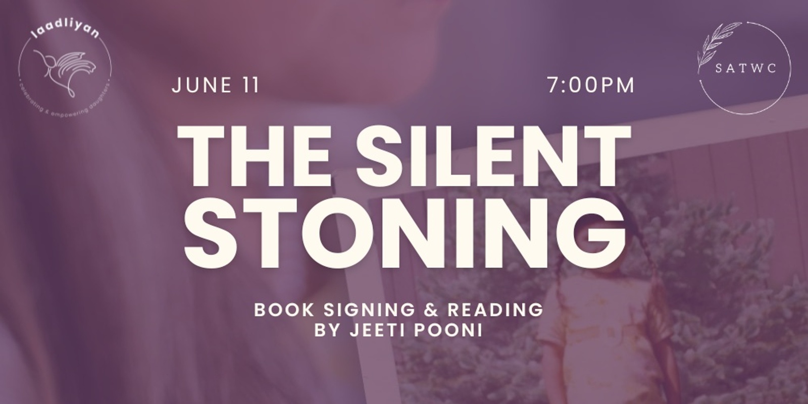 Banner image for The Silent Stoning Book Signing & Reading