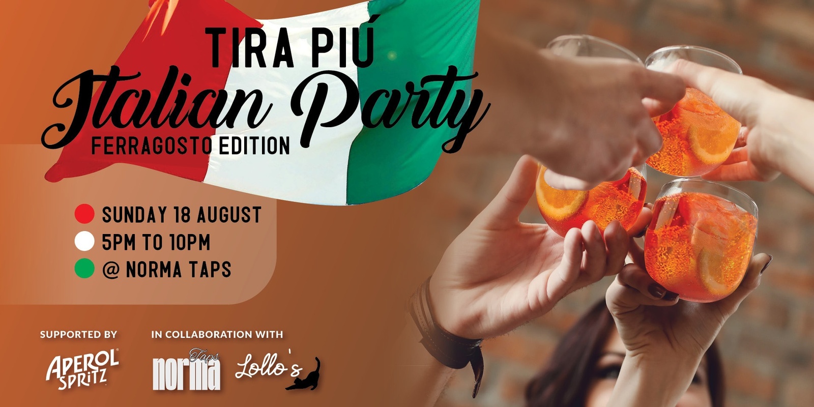 Banner image for TIRA PIÙ Italian Party - Aperitivo at Norma Taps