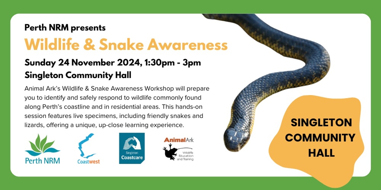 Banner image for Wildlife and Snake Awareness - Singleton