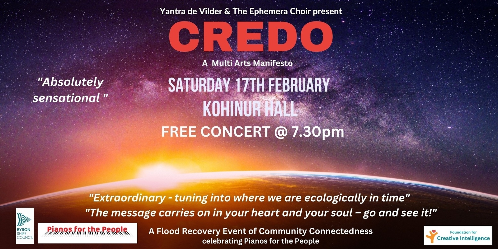 Banner image for CREDO: A Multi Arts Manifesto