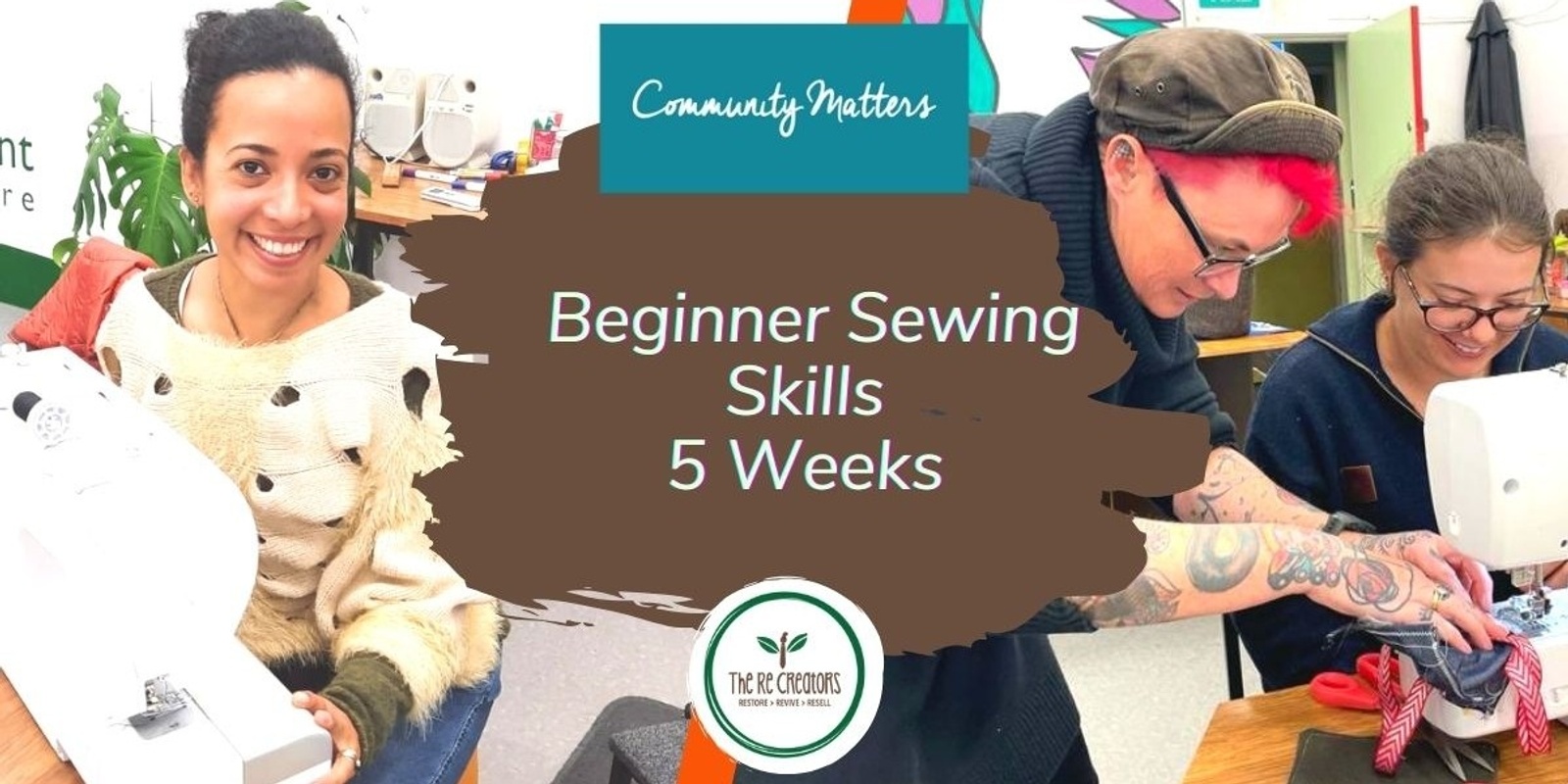 Banner image for Beginners Sewing and Design - 5 Weeks, West Auckland's RE: MAKER SPACE, Thursdays, 21 March - 18 April, 6.30pm - 8.30pm