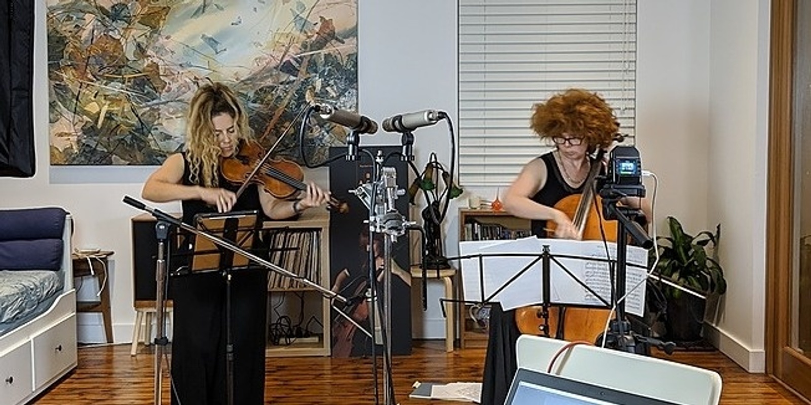 Banner image for Bach in the Dark - Cello and Violin Live Streaming