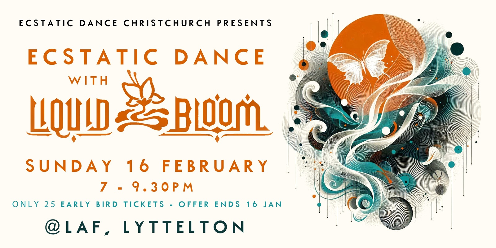 Banner image for Ecstatic Dance Christchurch with LIQUID BLOOM [USA]