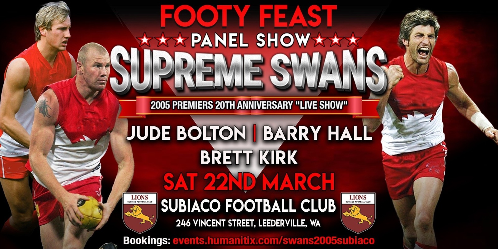 Banner image for Supreme Swans 2005 Premiers 20th Anniversary "Live Show"