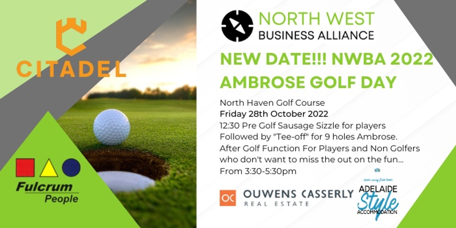 Banner image for NEW DATE!!! NWBA 2022 Golf Day & After Golf Function (if you're not wanting to play but don't want to miss on out) Tickets