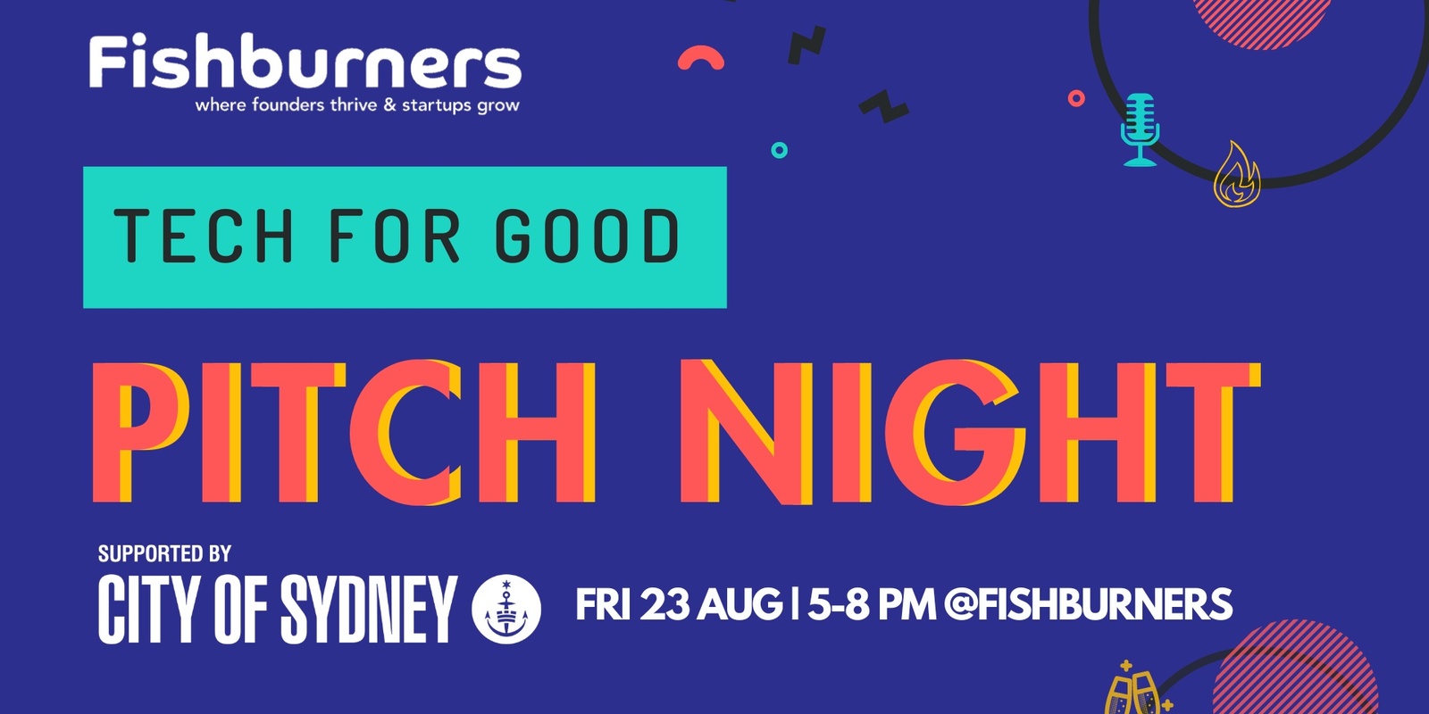Banner image for Tech for Good Pitch Night