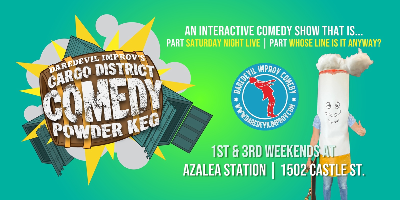 Banner image for DareDevil Improv's Cargo District Comedy Powder Keg