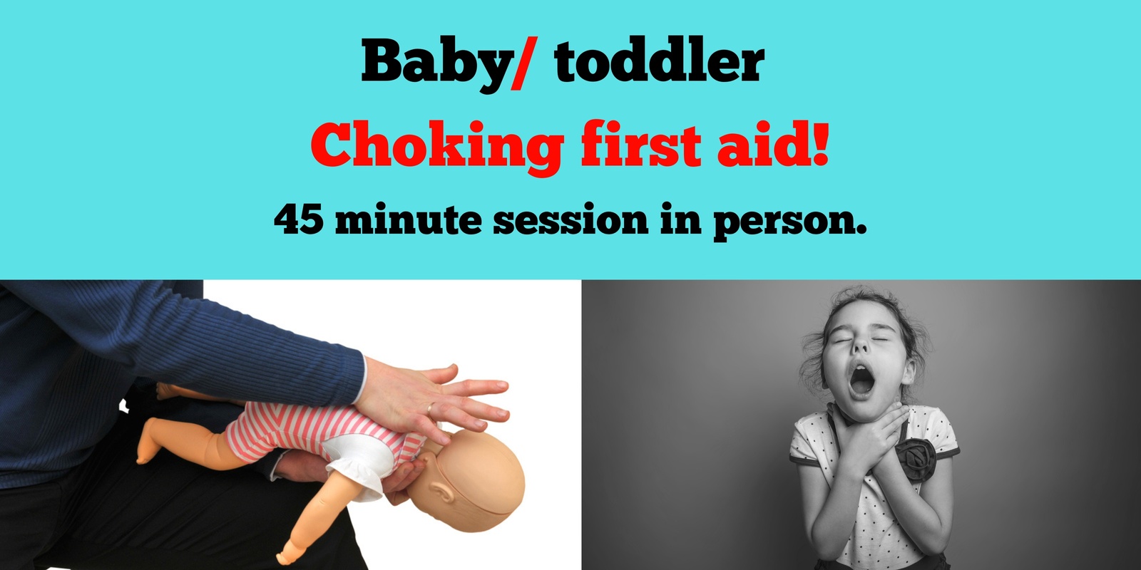 Banner image for Baby/ toddler first-aid for choking - 15 May