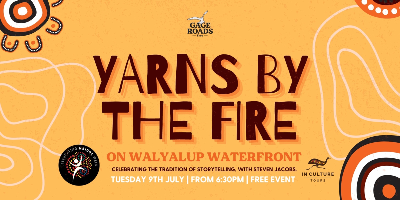 Banner image for Yarns by the Fire, at Gage Roads Freo 2024