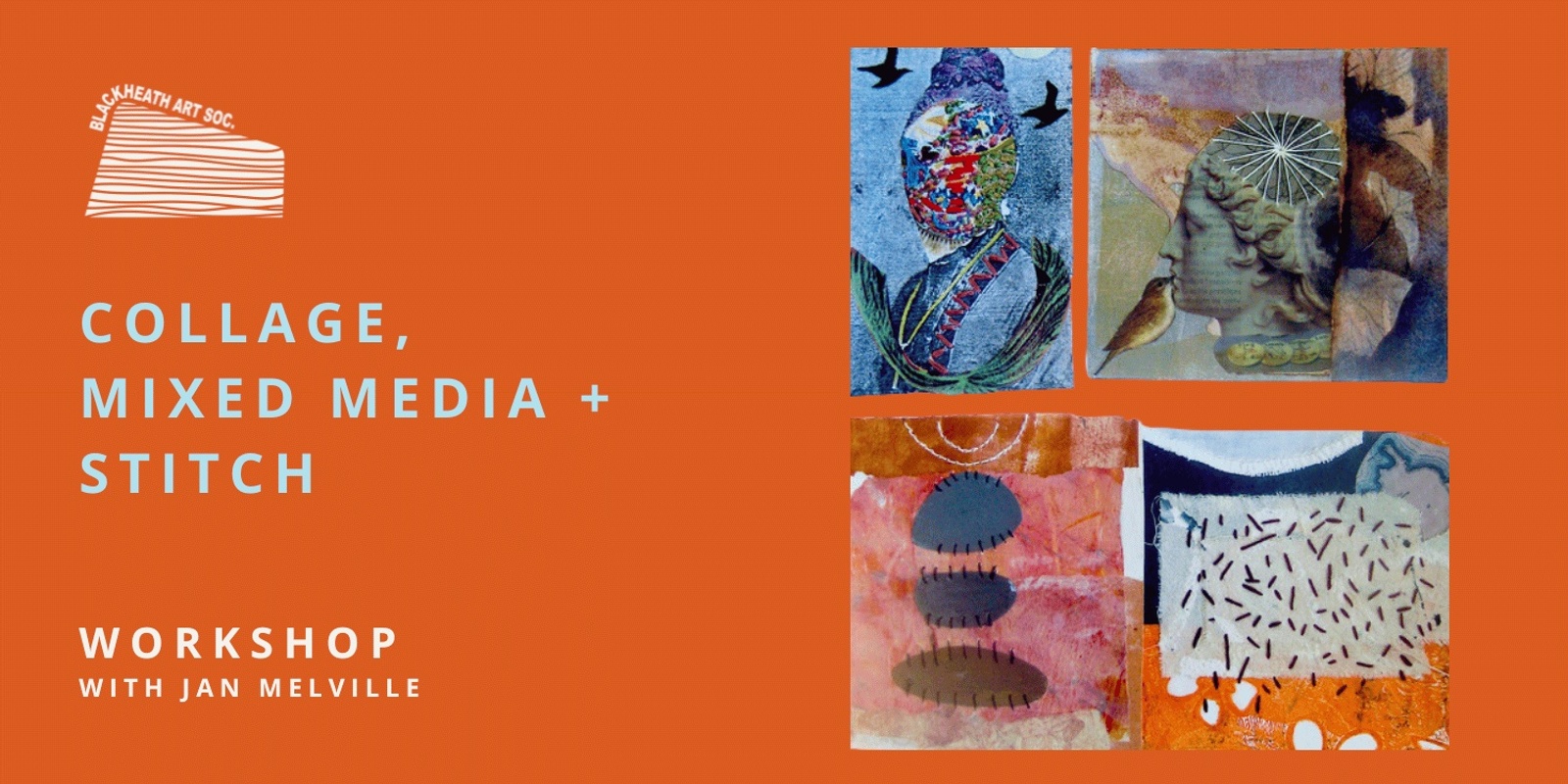 Banner image for Collage, mixed media + stitch (1 day workshop)