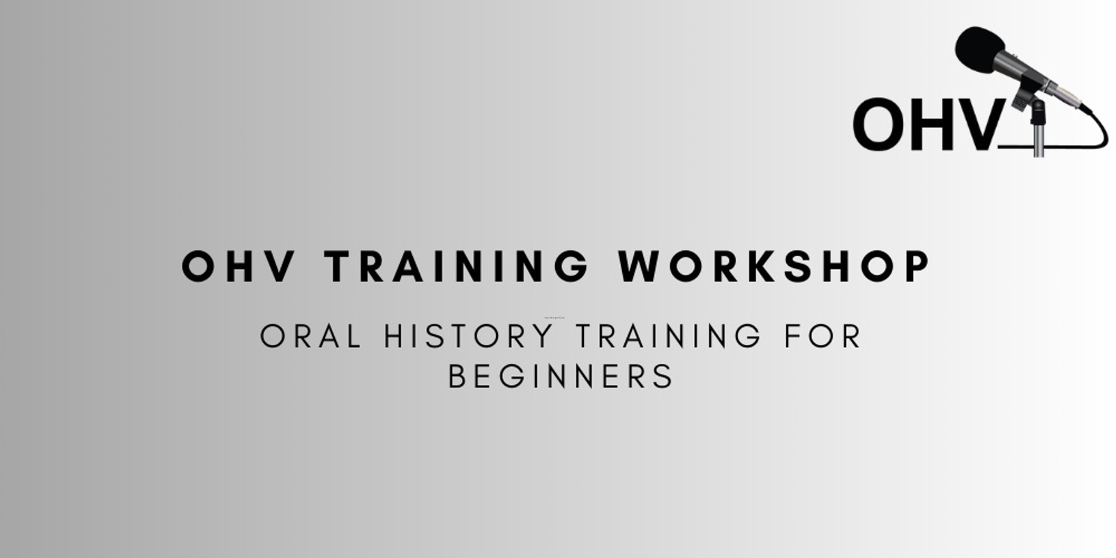 Banner image for  Oral History Victoria Training Workshop: Oral history interviewing for beginners