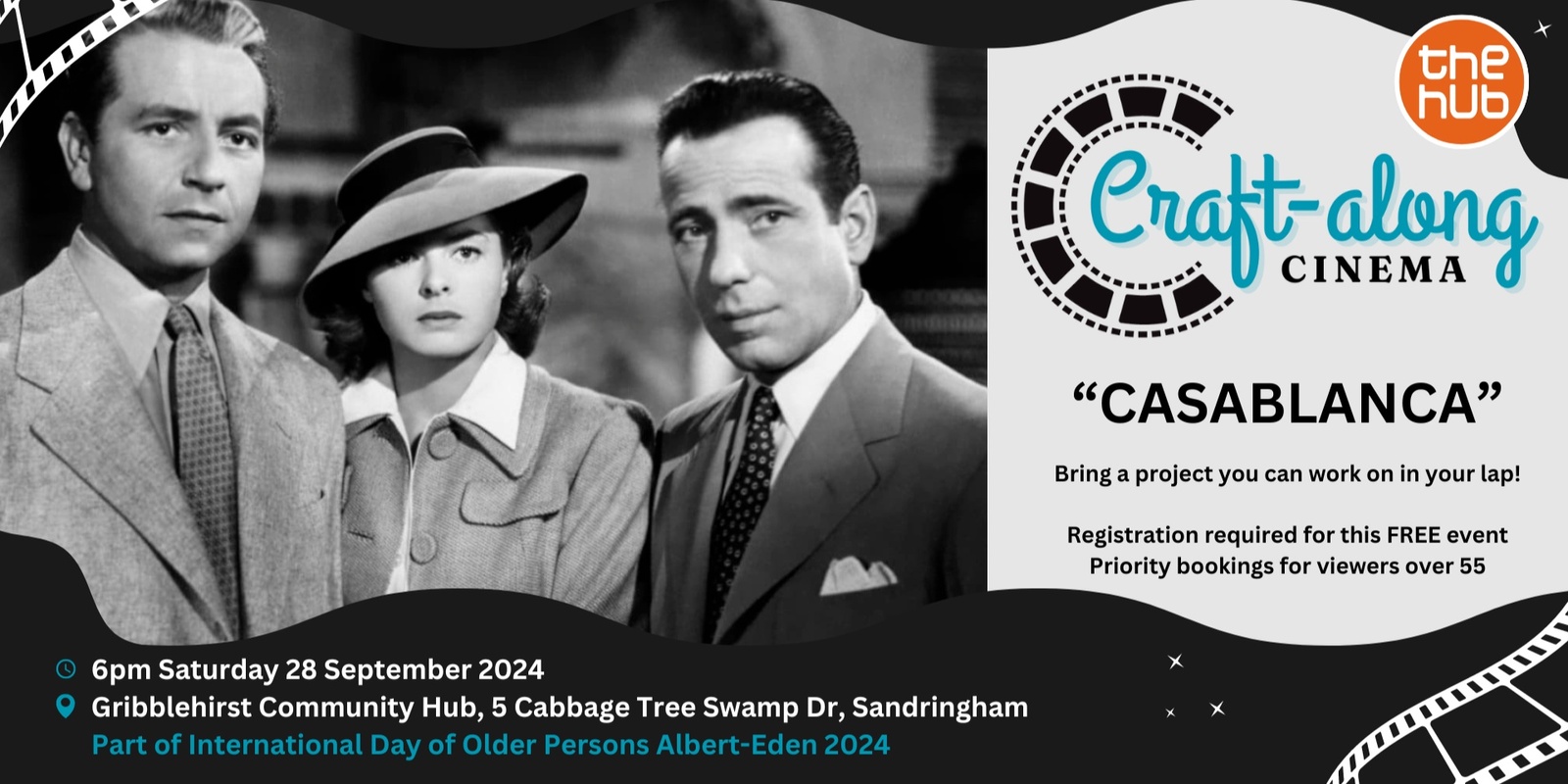 Banner image for Craft-along Cinema: Casablanca