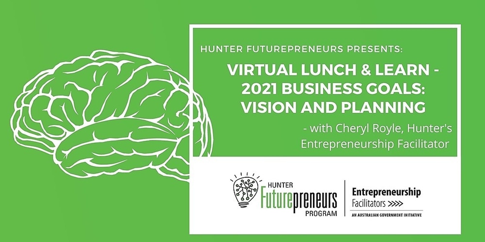 Banner image for Virtual Lunch & Learn - 2021 Business Goals: Vision and Planning with Cheryl Royle