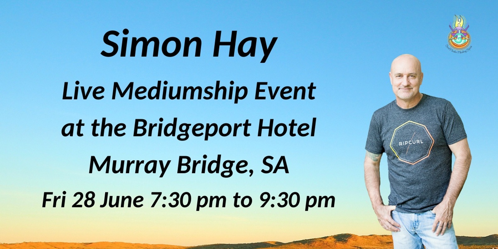 Banner image for Aussie Medium, Simon Hay at the Bridgeport Hotel, Murray Bridge SA