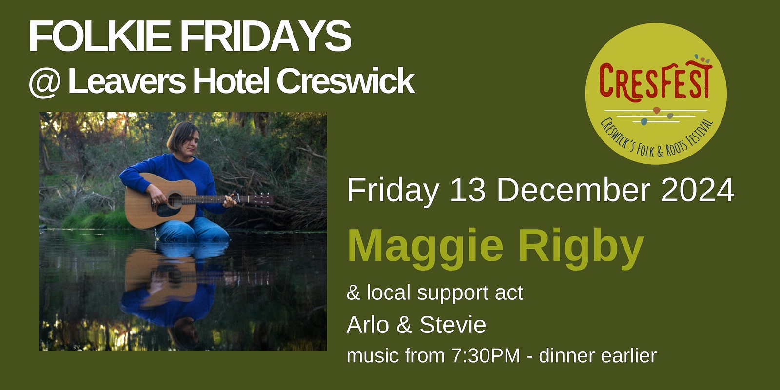 Banner image for FOLKIE FRIDAY DECEMBER 2024 - MAGGIE RIGBY @ LEAVER'S HOTEL