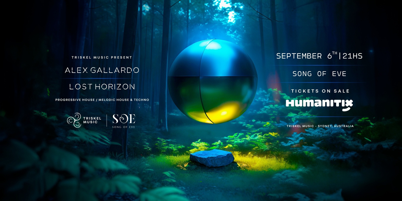 Banner image for ALEX GALLARDO and LOST HORIZON  // TRISKEL MUSIC at SONG OF EVE Friday 6th September