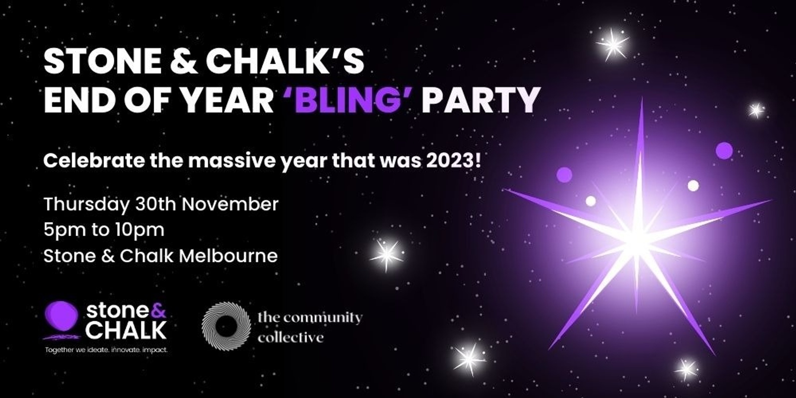 Banner image for Stone & Chalk's End of Year Bling Party