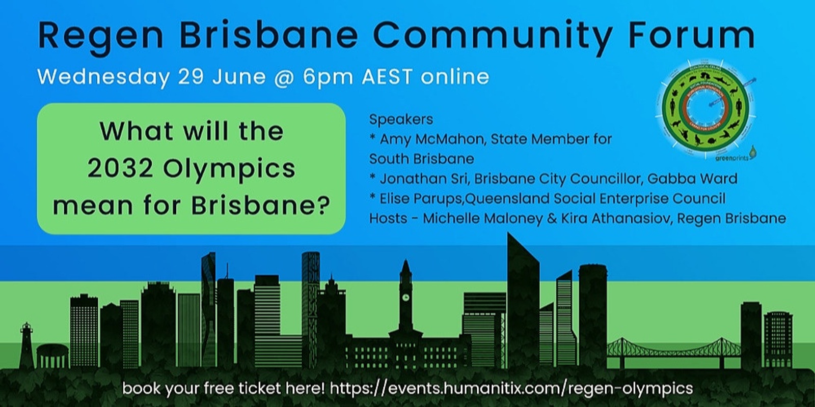 Regen Brisbane Community Forum What will the 2032 Olympics mean