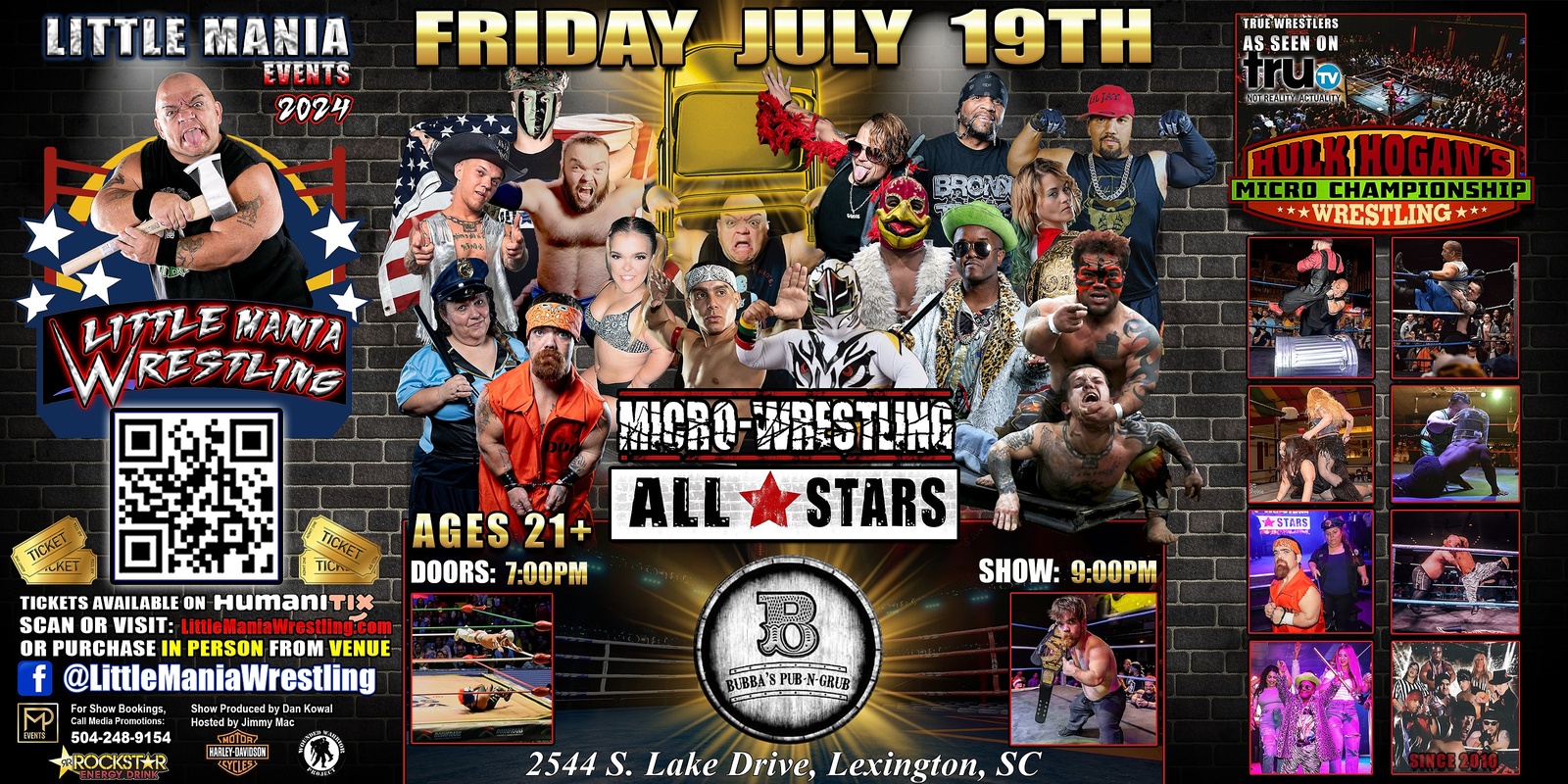 Banner image for Lexington, SC - Micro-Wresting All * Stars: Little Mania Creates Chaos in the Club!