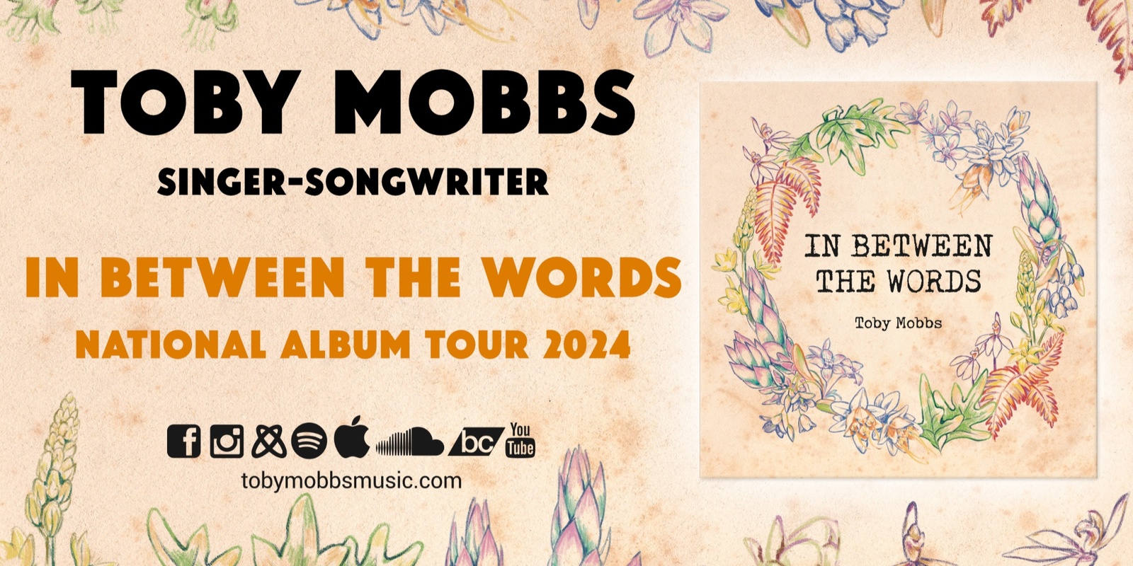 Banner image for Toby Mobbs 'In Between The Words' National Album Tour