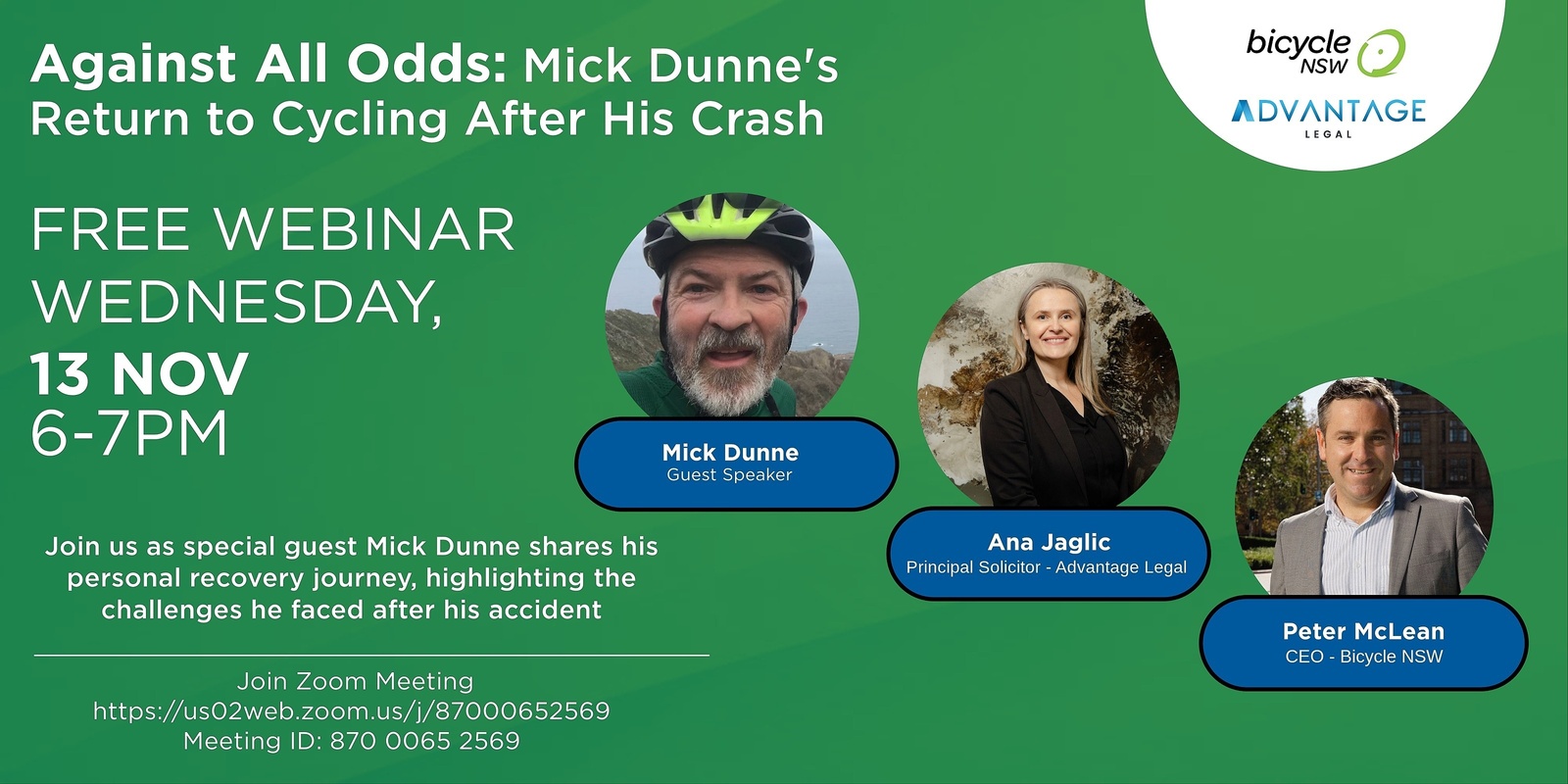 Banner image for Against All Odds: Mick Dunne's Return to Cycling After His Crash