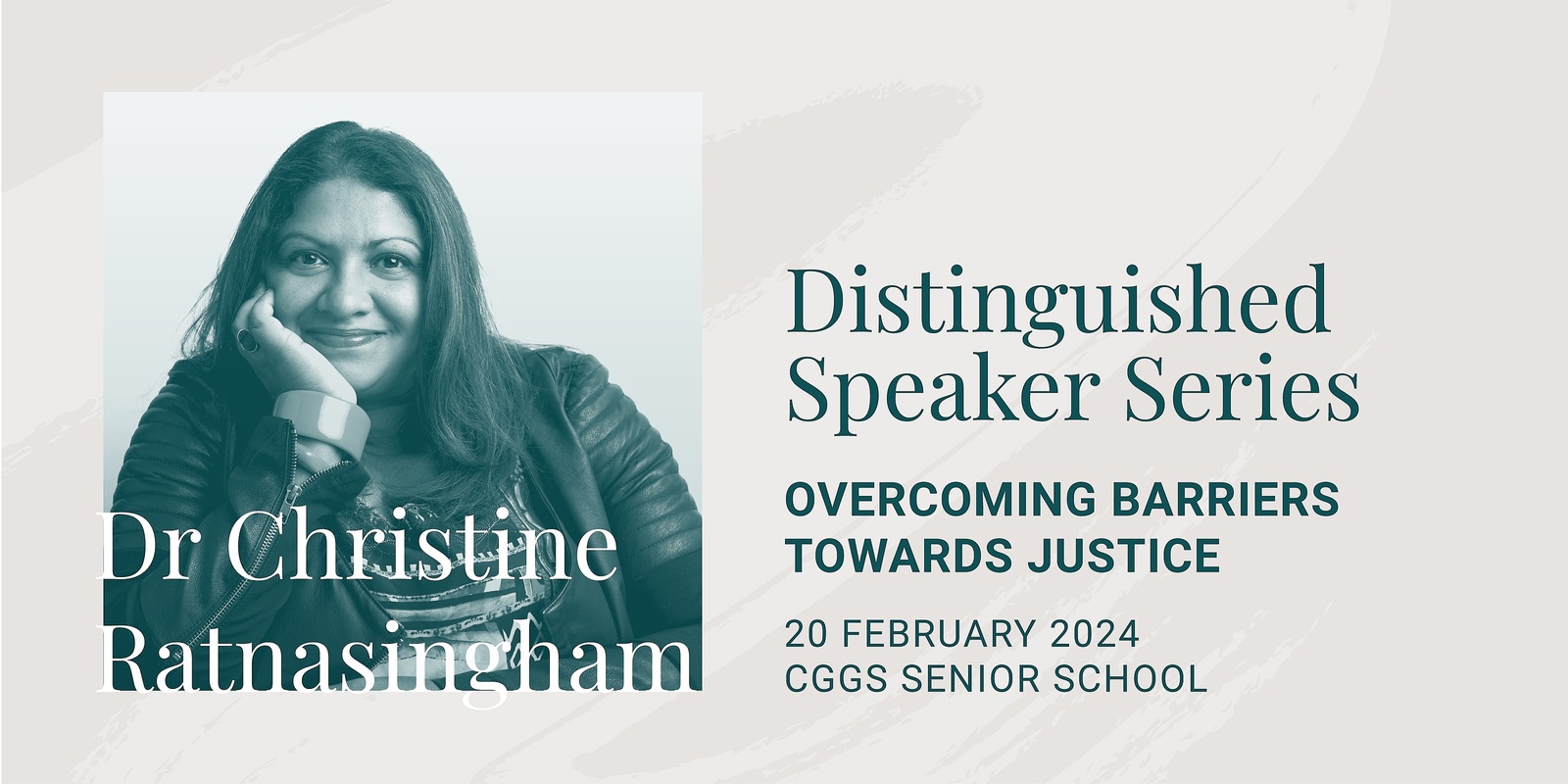 Banner image for Distinguished Speaker Series with Dr Christine Ratnasingham (Class of 1996)
