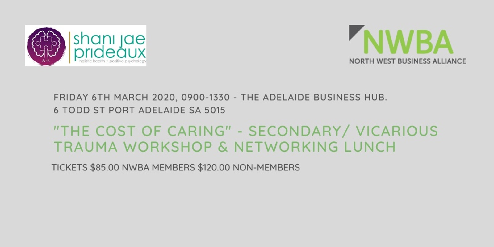 Banner image for The "Cost of Caring" workshop including a Networking Lunch