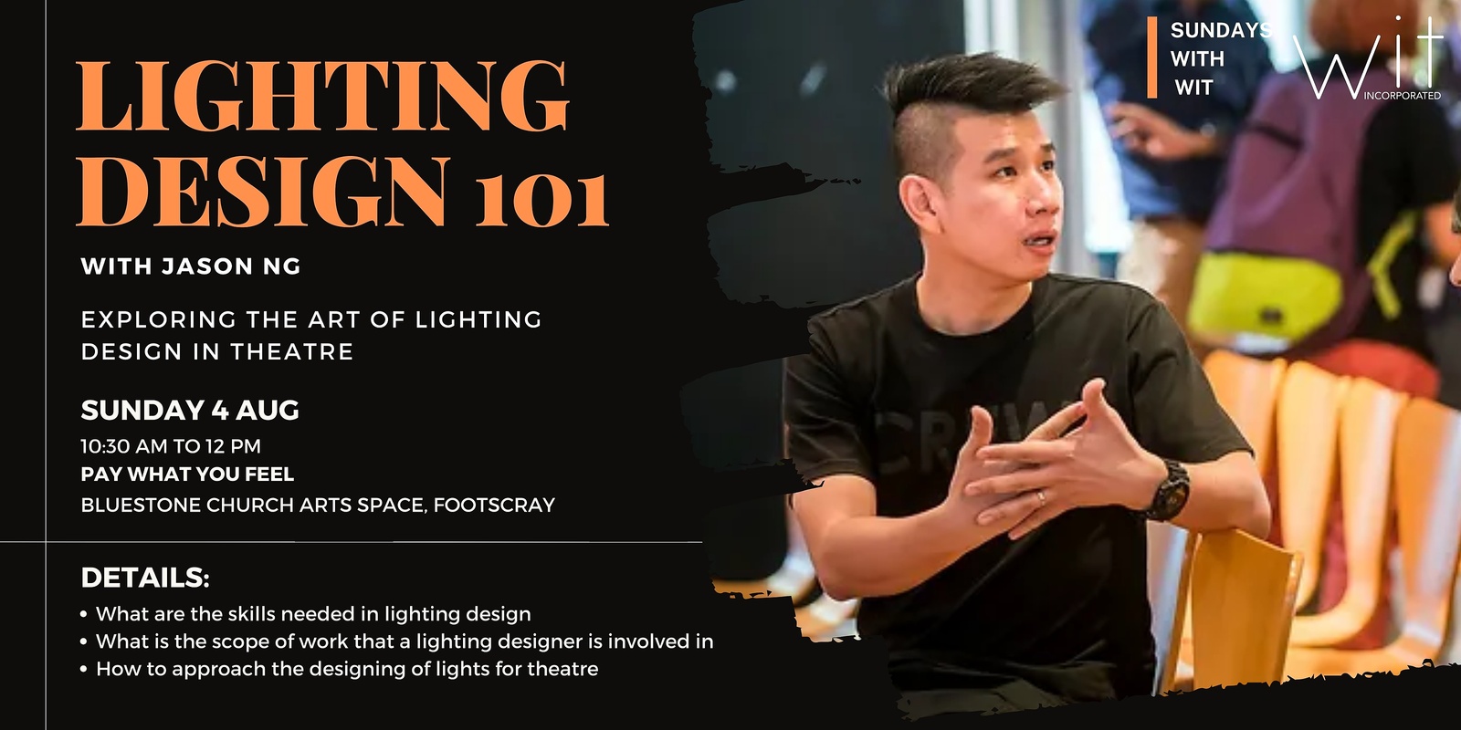 Banner image for Sundays with Wit - Lighting Design 101