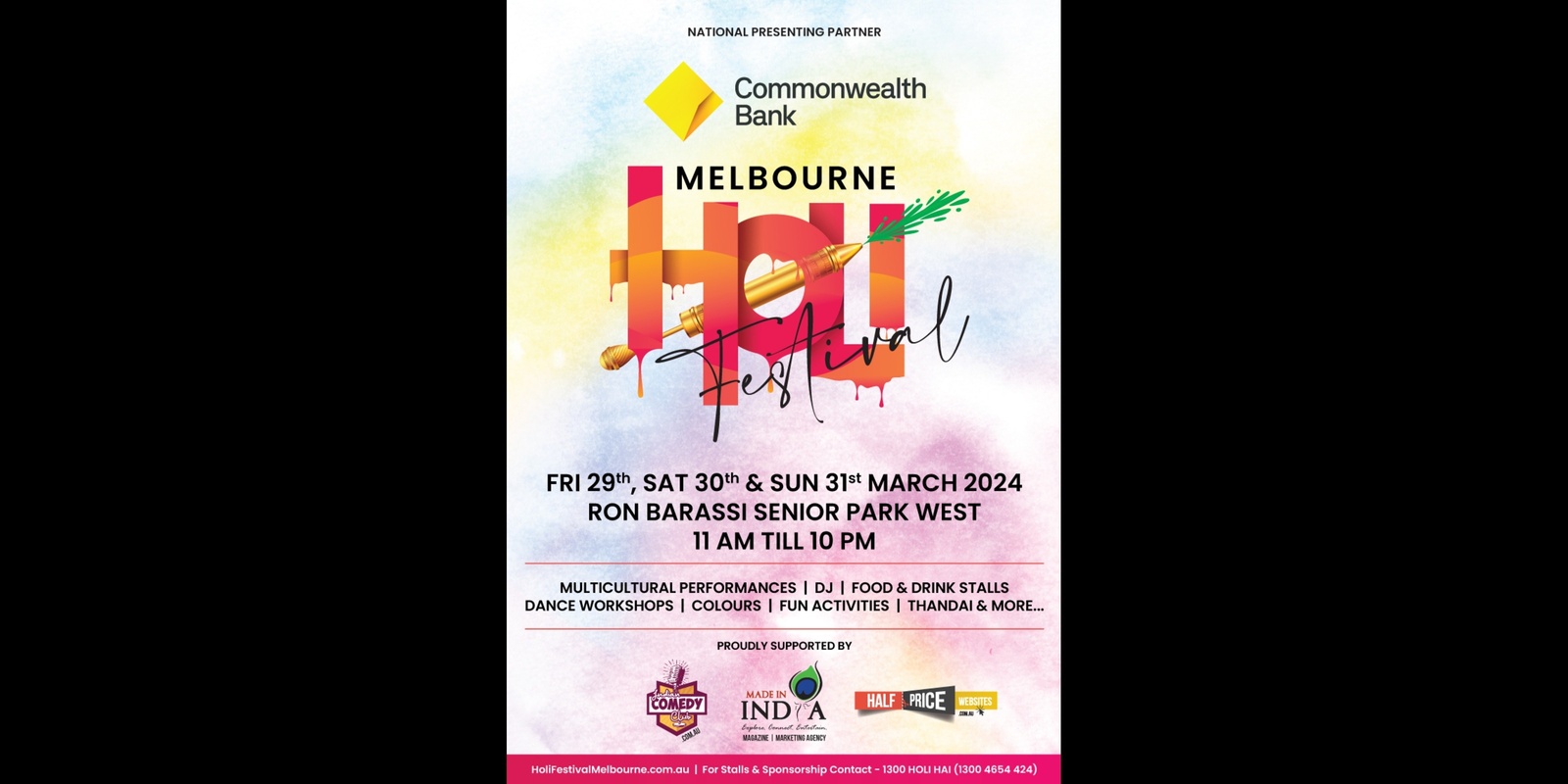 Holi Festival Melbourne's banner