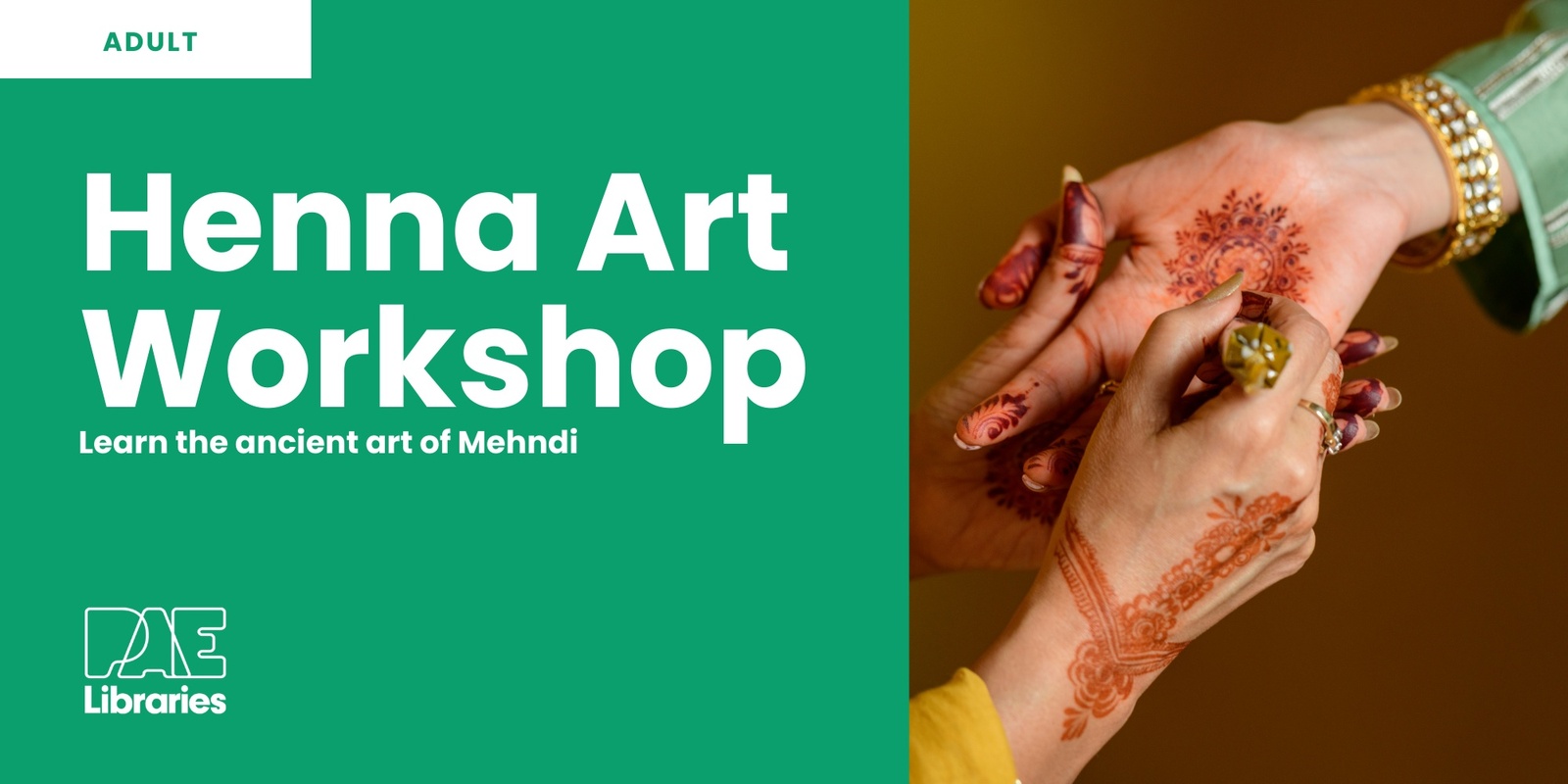 Banner image for POSTPONED - Henna Art Workshop