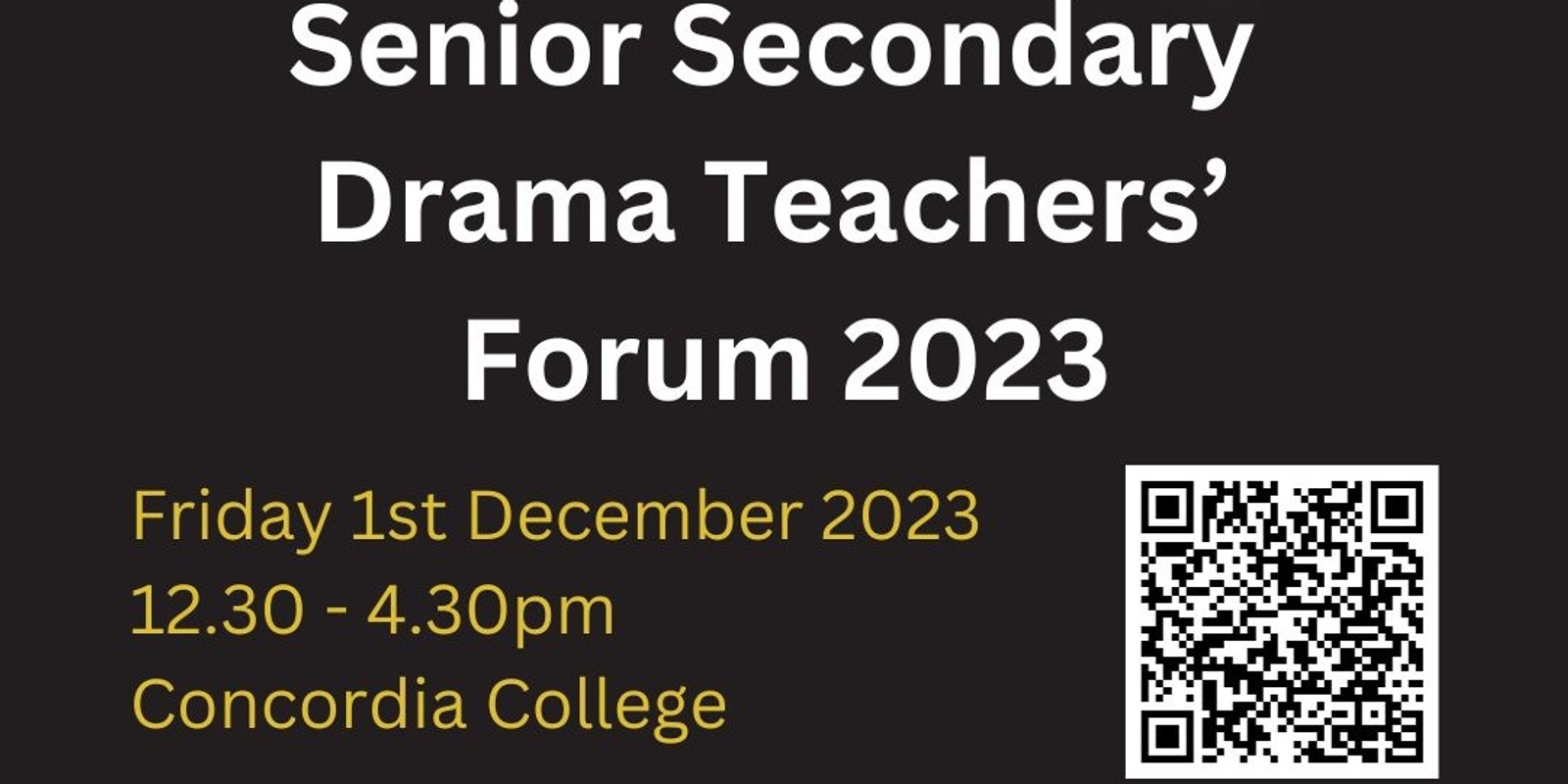 Banner image for Senior Secondary Drama Teachers Forum 2023