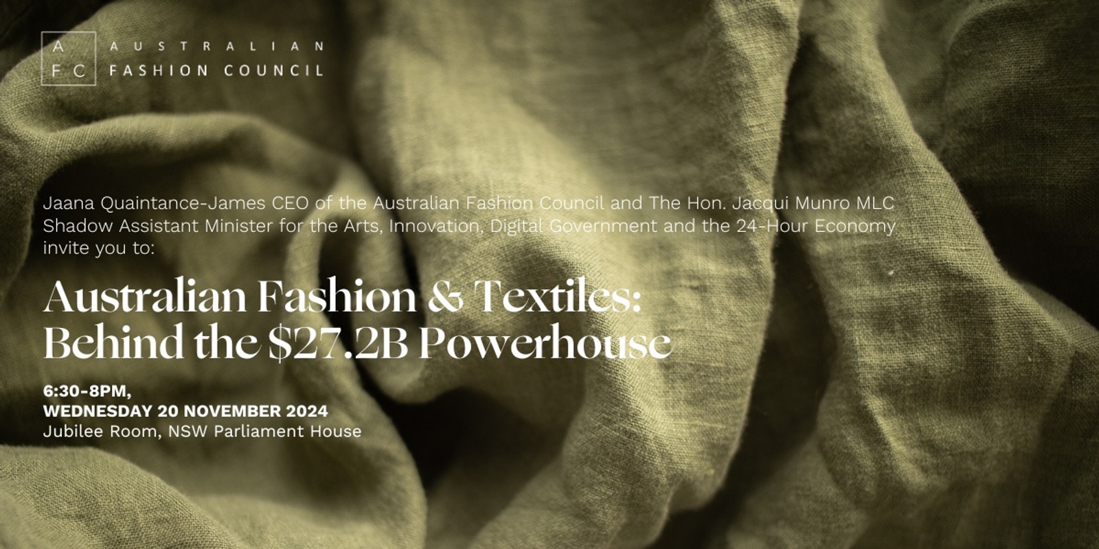 Banner image for Australian Fashion & Textiles:  Behind the $27.2B Powerhouse 