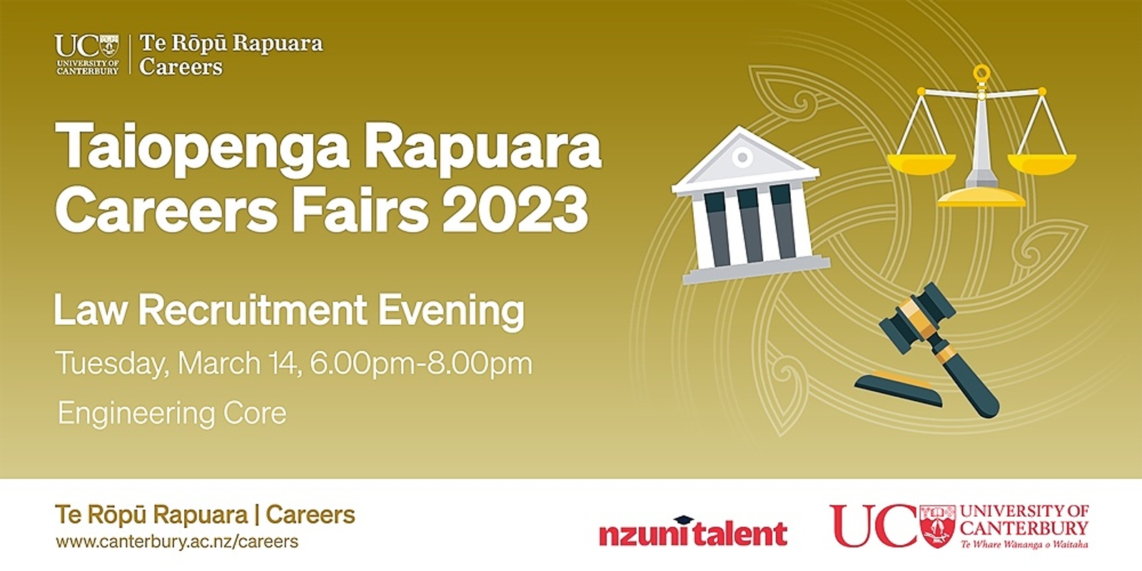 Banner image for Taiopenga Rapuara | Law Recruitment Evening  2023