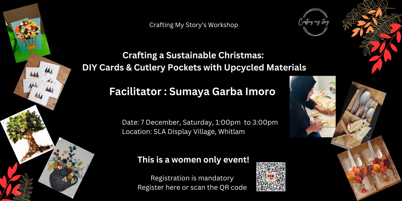 Banner image for Crafting a Sustainable Christmas: DIY Cards & Cutlery Pockets with Upcycled Materials