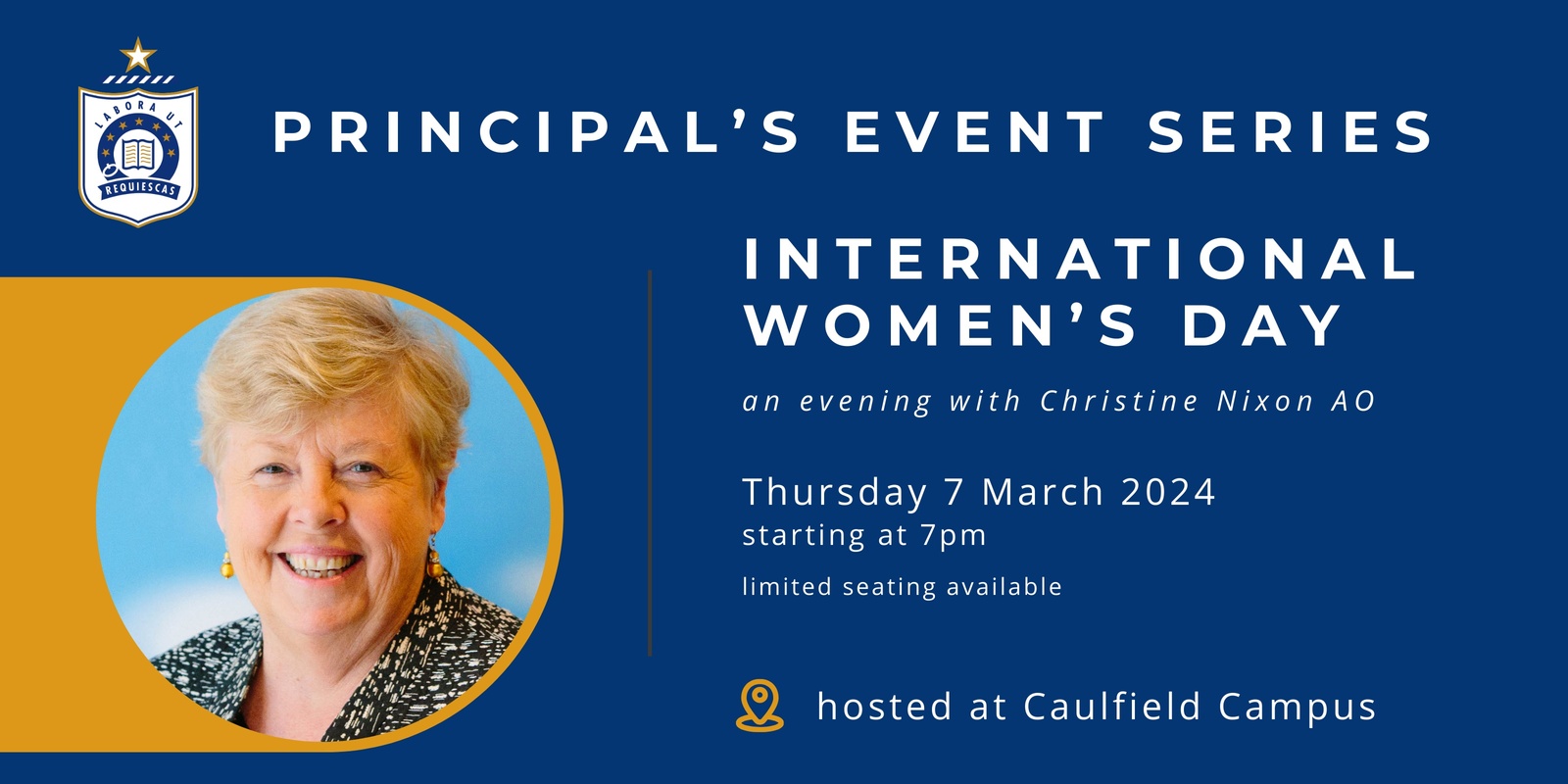 Banner image for Principal's Event Series : International Women's Day
