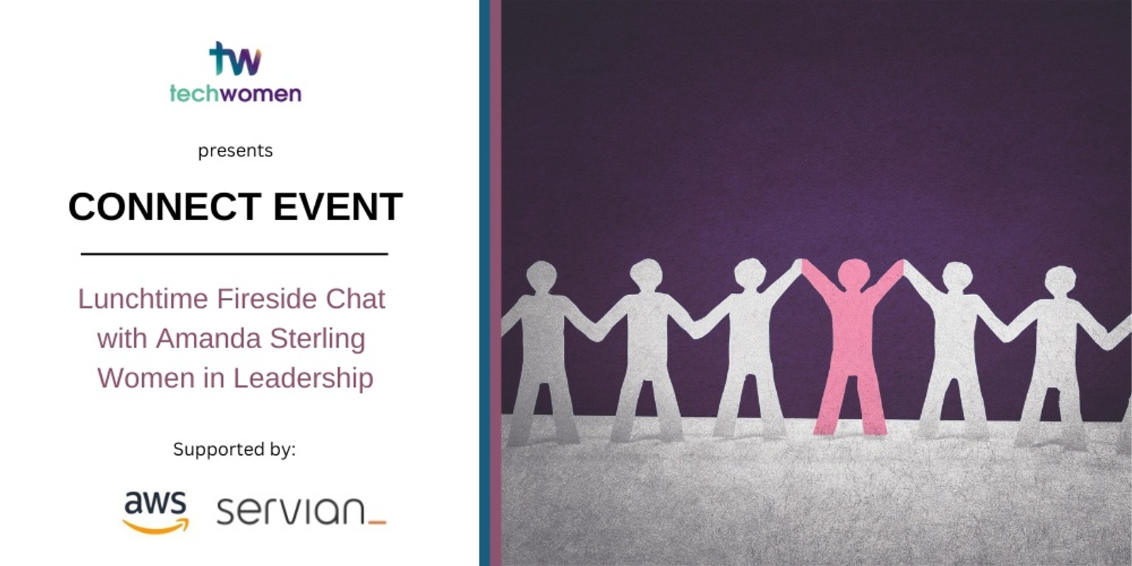 Banner image for TechWomen: A Lunchtime Fireside Chat with Amanda Sterling - Women in Leadership