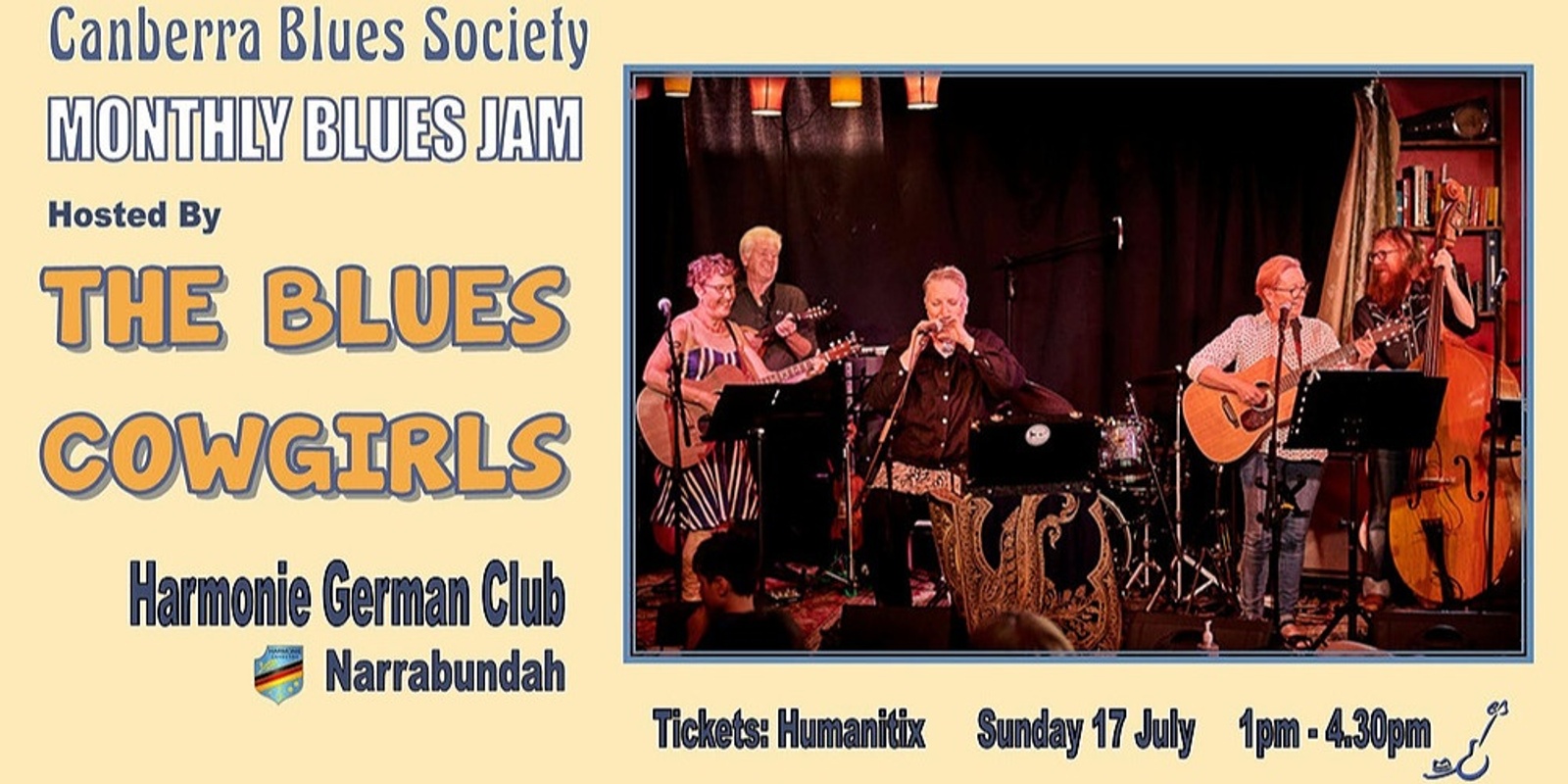 Banner image for CBS July Blues Jam hosted by The Blues Cowgirls