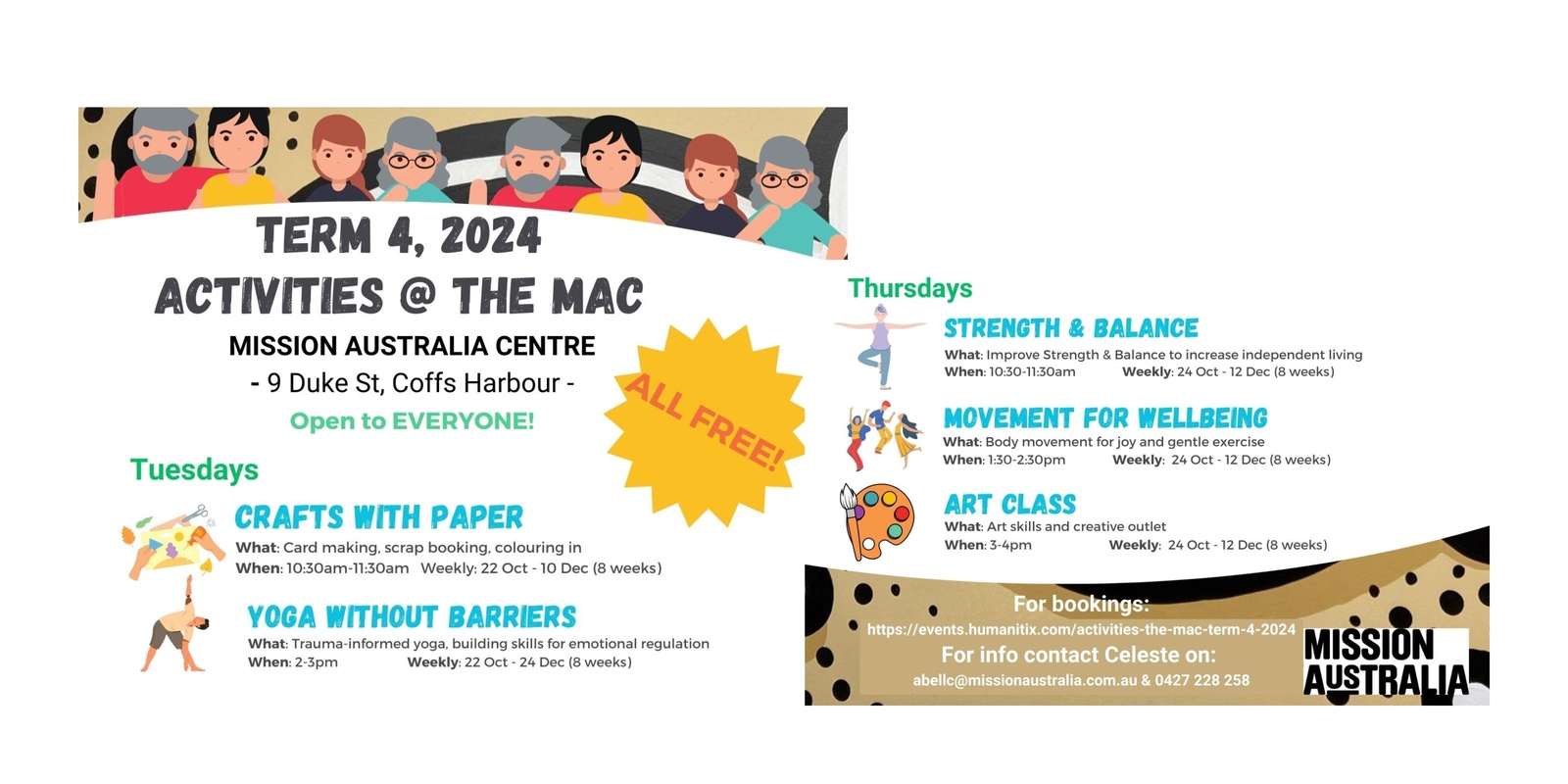 Banner image for Activities @ the MAC - Term 4, 2024