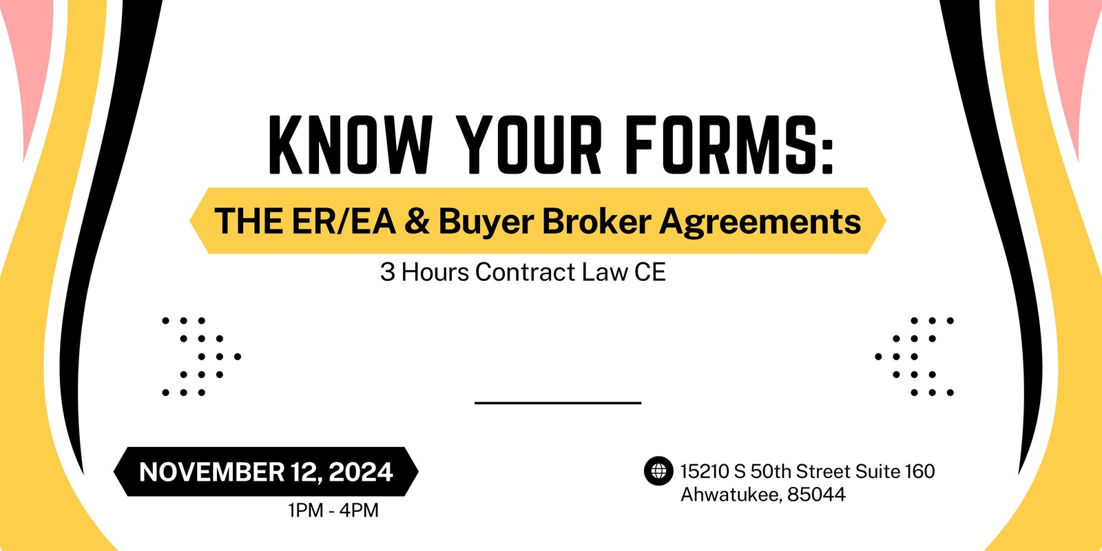 Banner image for KNOW YOUR FORMS: THE ER/EA & BUYER BROKER AGREEMENT